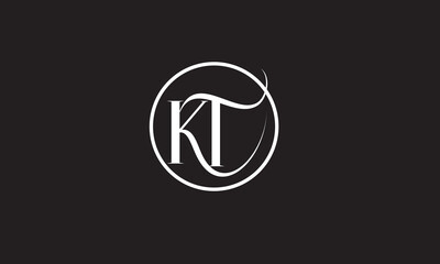 KT, TK, K, T Abstract Letters Logo Monogram	