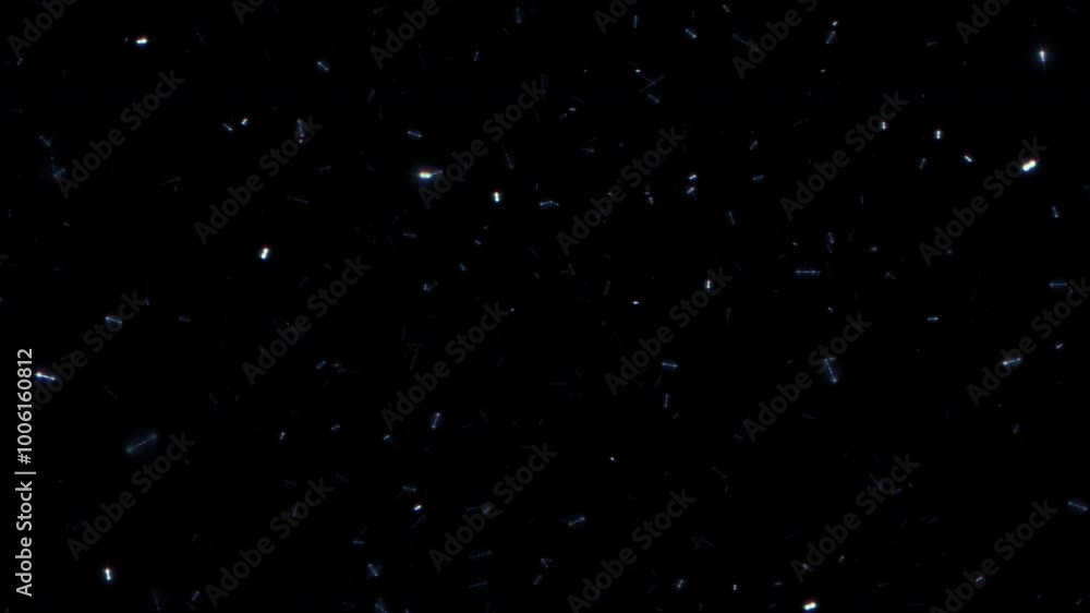 Poster animation loop glow white dust stars particles flow up to top on black abstract background. animatio