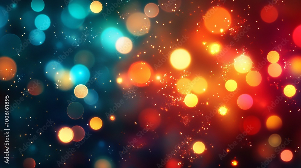 Poster a colorful background with many small circles. the circles are of different sizes and colors. the ba
