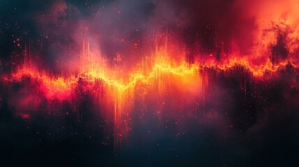 Naklejka premium Fiery Abstract Galaxy