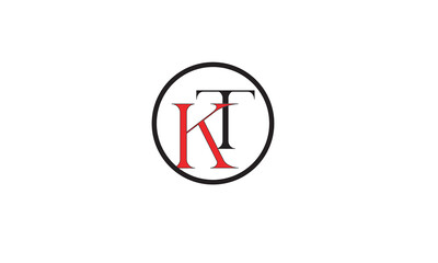 KT, TK, K, T Abstract Letters Logo Monogram	