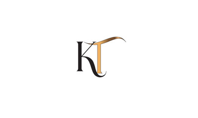 KT, TK, K, T Abstract Letters Logo Monogram	