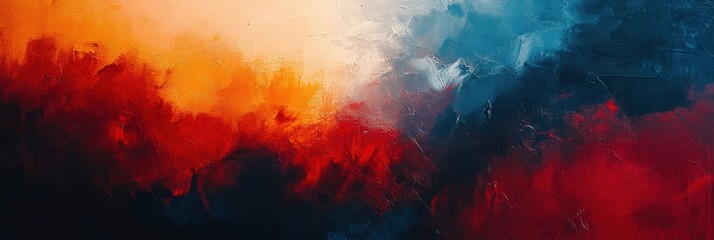 Fototapeta premium Exploring Emotions Through Vibrant Abstract Expressions in Canvas