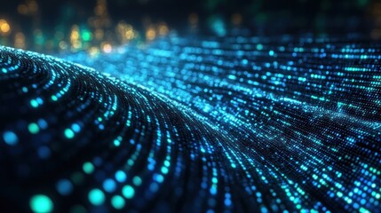 Abstract Blue Light Waves