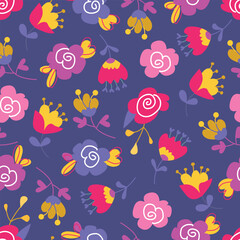 Cute flowers seamless pattern. Baby pattern for textiles, wallpapers