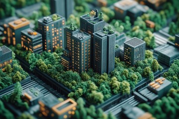 Obraz premium Sustainable Cityscape Miniature