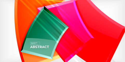 Vector abstract color geometric shapes. Illustration For Wallpaper, Banner, Background, Card, Book Illustration, landing page
