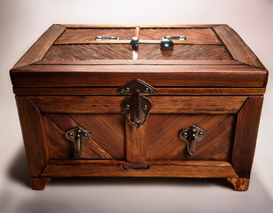 Close-Up Illustration of a Cedar Chest