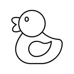 duck line icon with white background vector stock illustration