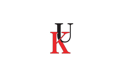 KU, UK, K, U Abstract Letters Logo Monogram