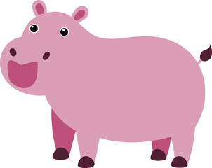 Cute Hippo Cartoon, baby hippo transparent clipart