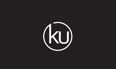 KU, UK, K, U Abstract Letters Logo Monogram