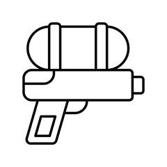 water gun line icon with white background vector stock illustration