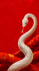 Fototapeta premium Snake Chinese New Year 2025
