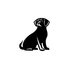 Vector  dog on white background
