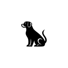 Vector  dog on white background

