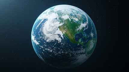 Obraz premium Earth viewed from space, depicting ecosystem and beauty.