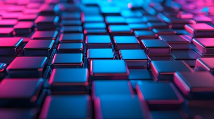 Obraz premium Abstract Blue Pink Cubes Background