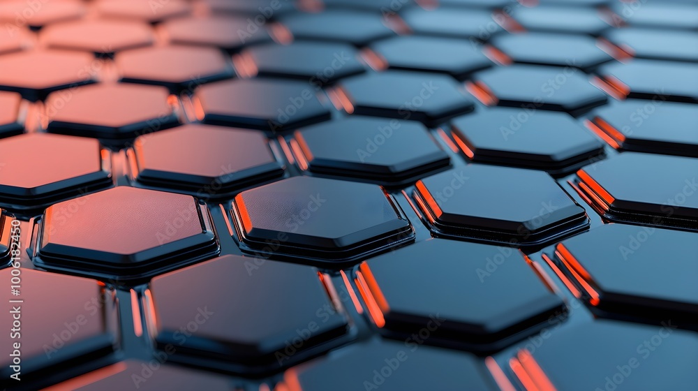 Poster abstract hexagon pattern background