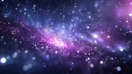 Obraz premium Vibrant Cosmic Nebula, a captivating cosmic landscape with vivid purple and red hues, surrounded by a multitude of stars, evoking a sense of infinite wonder and beauty.