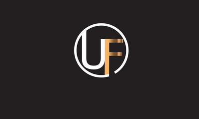 UF, FU, F, U Abstract Letters Logo Monogram