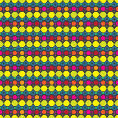 Seamless background created by many colorful shapes like tiles