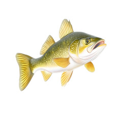 Fototapeta premium Walleye Fish Illustration