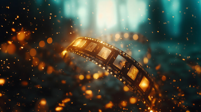 A film strip elegantly floats in the air, with its frames capturing various cinematic moments under bright sunlight. The strikingly simple design conveys the timeless essence of film.






 - Powered by Adobe