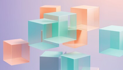 Fototapeta premium A colorful, futuristic wave pattern with flowing neon lines in pink and blue against a dark background.