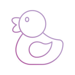 duck gradient icon with white background vector stock illustration