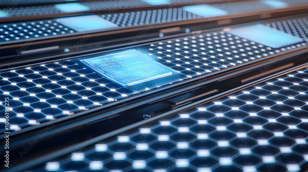 Poster futuristic tech grid pattern