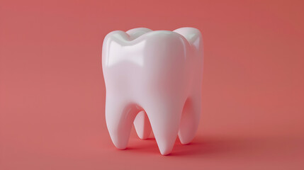 Minimalist Image of Teeth for Dentist Concept.
