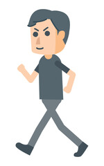 健康のためにウォーキングをする人