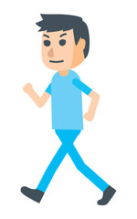 健康のためにウォーキングをする人