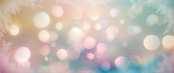 Obraz premium Dreamy bokeh lights create a soft, warm atmosphere perfect for festive occasions and celebrations, enhancing the visual appeal of any design