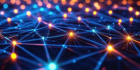 Obraz premium a network of glowing lights