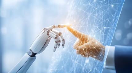 Robotic Hand and Human Hand Reaching Through a Networked Interface