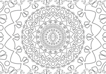 Coloring page with mandala
