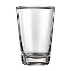 An empty glass isolated on transparent background