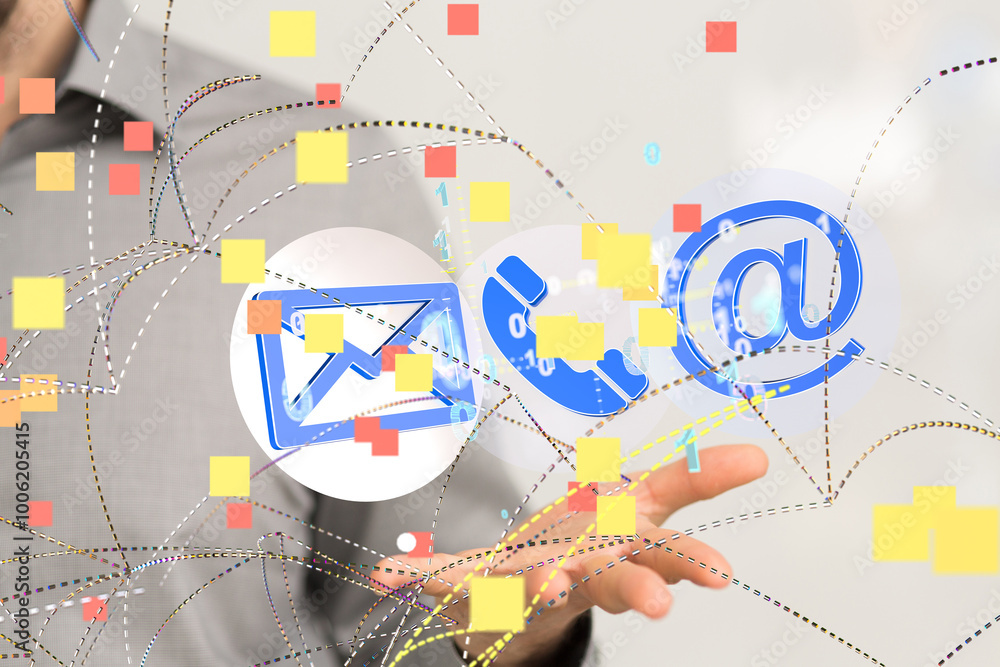 Poster Mail Communication Connection message to mailing