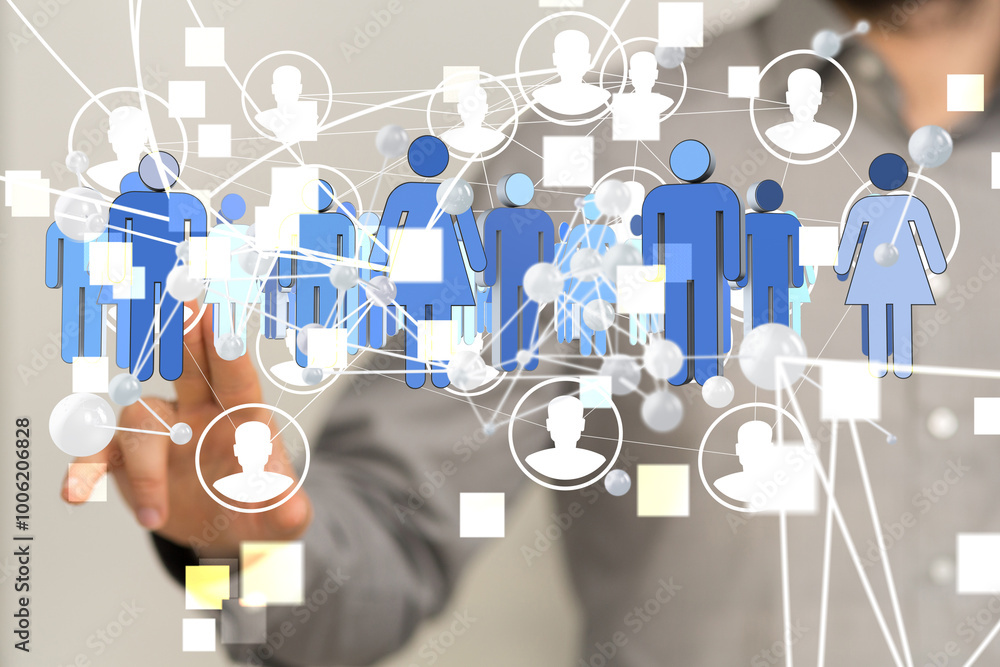 Fototapete group -Stack of hands showing unity and teamwork 3d.