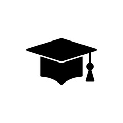 Education icon vector. Graduation cap sign and symbol. Graduate. Students cap