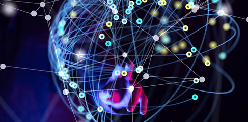 conference Digital Network and data concept 3d
