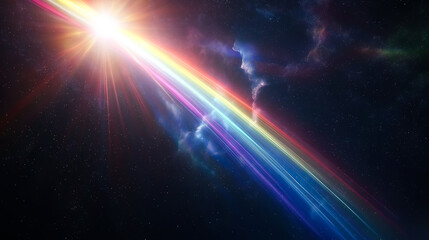 Obraz premium Radiant Cosmic Burst in Space