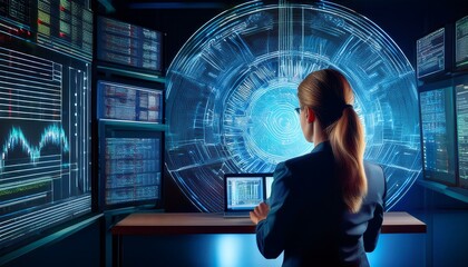 major breakthroughs in cryptography with a compelling image showcasing a cybersecurity expert analyzing the security of digital data