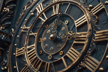 Fototapeta premium old clock mechanism