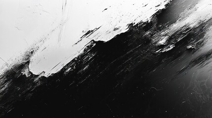 Abstract Black and White Brushstrokes