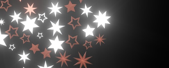 Drifting Christmas Stardust: Captivating 3D Illustration of Descending Stardust Particles for the...