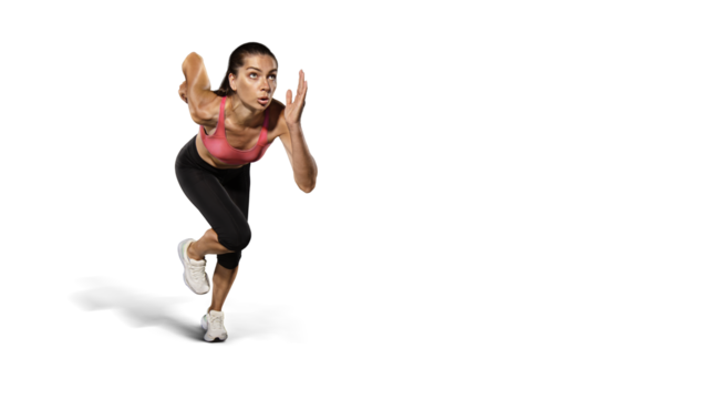 Sports transparent background. Runner on the start. Isolated scene. - Powered by Adobe
