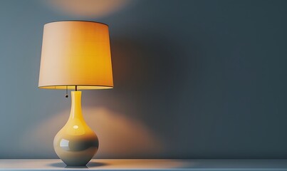 Modern table lamp isolated on white background.